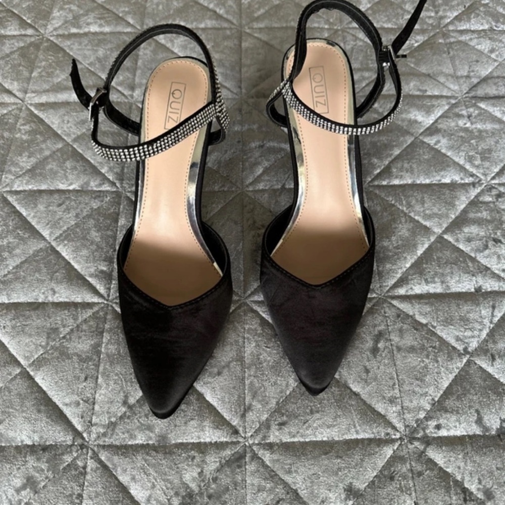 Chic Black Strappy Heels by Quiz